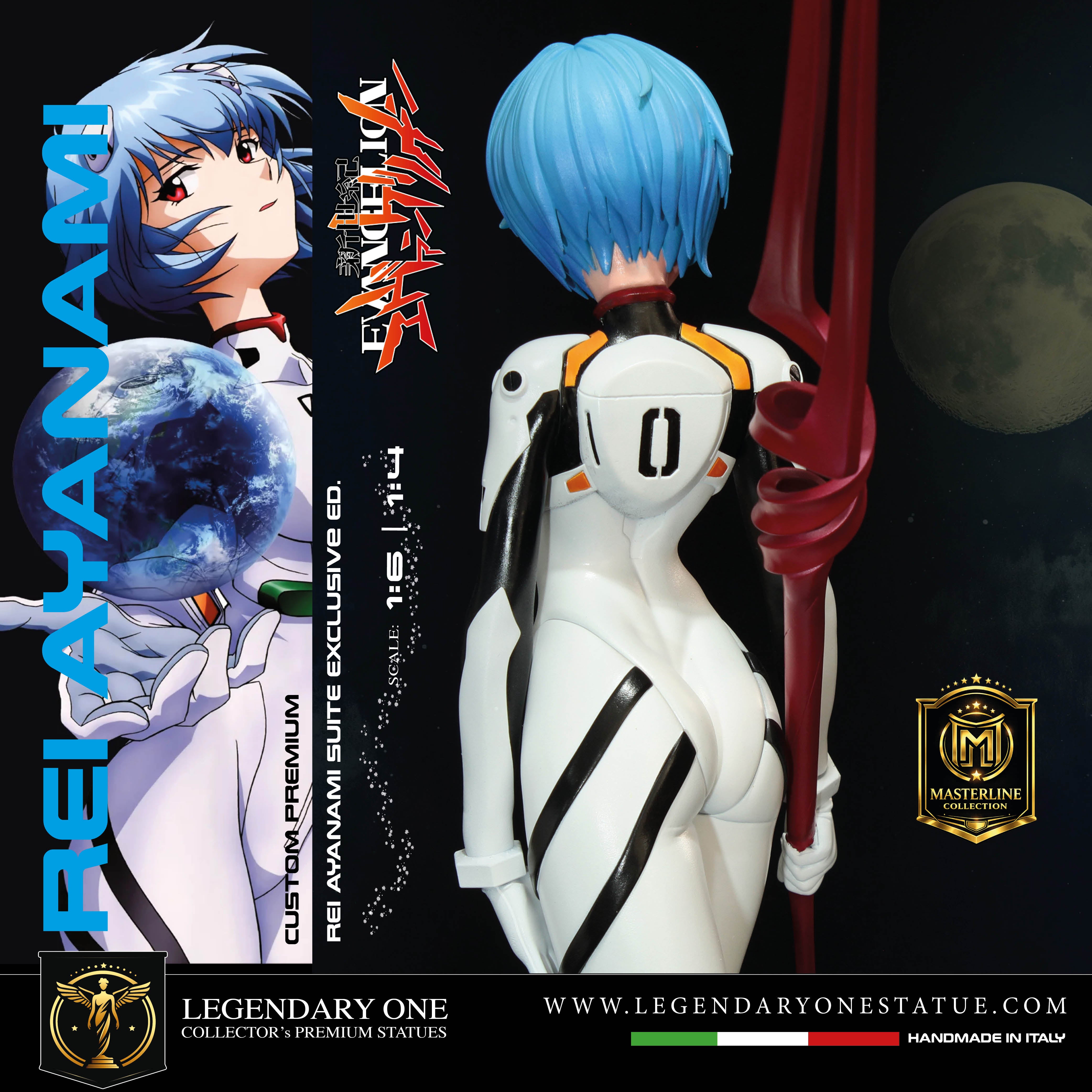 Rei Ayanami Statua da Collezione Esclusiva - Evangelion Figure Rei PlugSuit Edition - Real Anime Color - scala 1:6 / 1:4