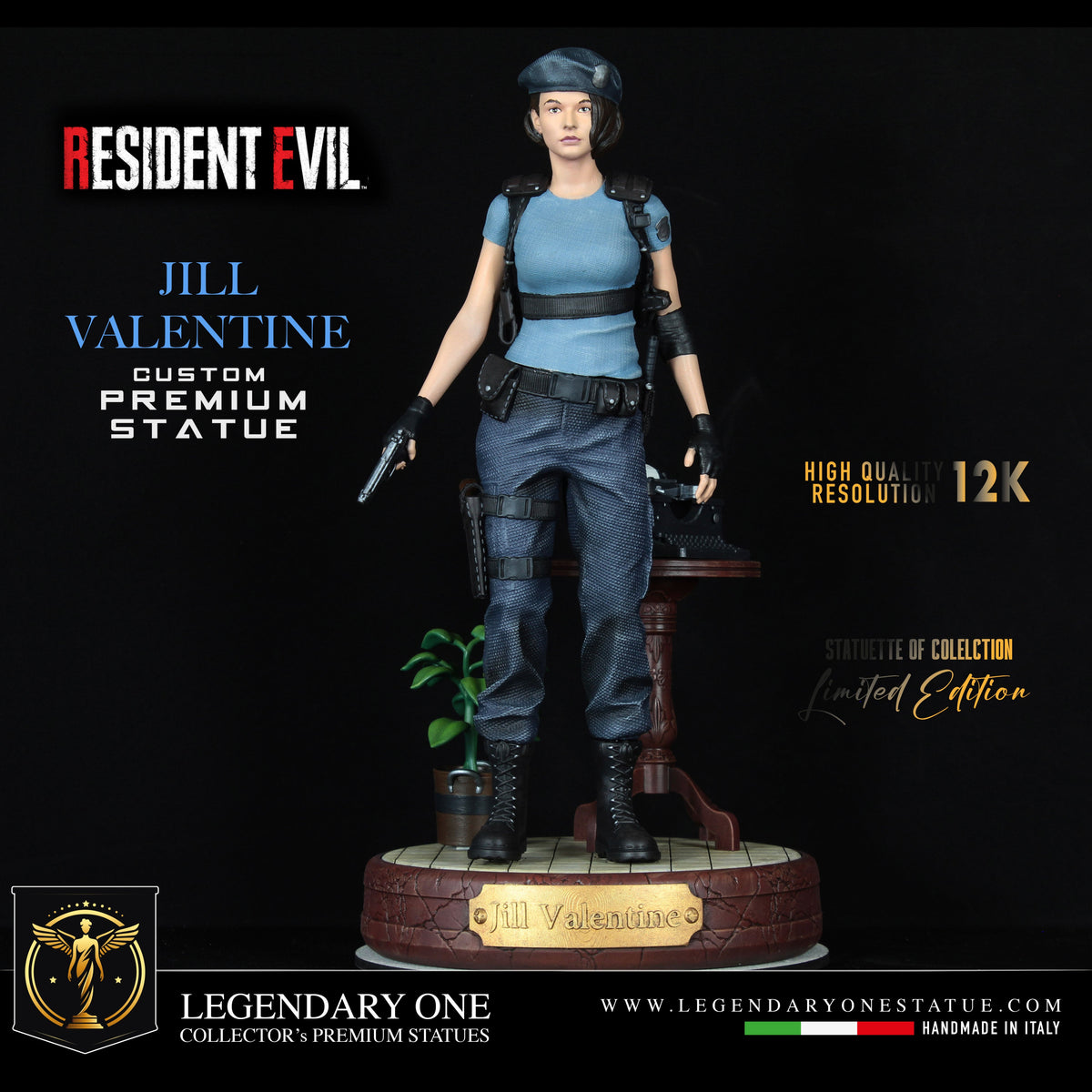 Jill Valentine Statua da collezione - Resident Evil Figure esclusiva Real Game Color - scala 1:6