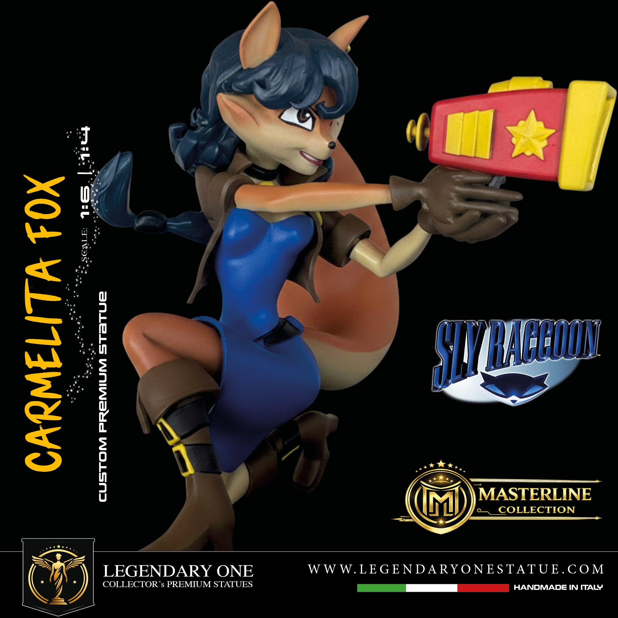 Carmelita Fox Statua da collezione - Sly Cooper Figure esclusiva Real Game Color - scala 1:6