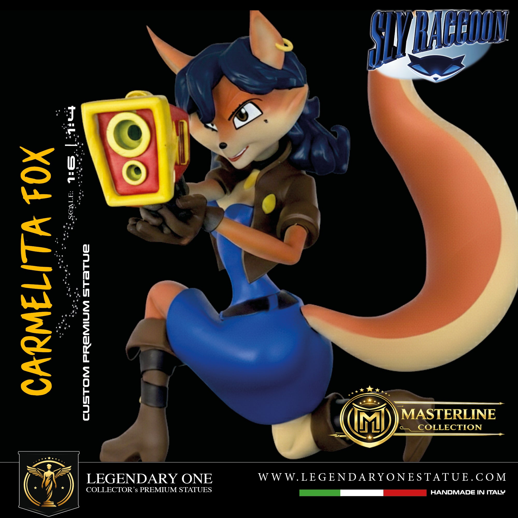 Carmelita Fox Statua da collezione - Sly Cooper Figure esclusiva Real Game Color - scala 1:6
