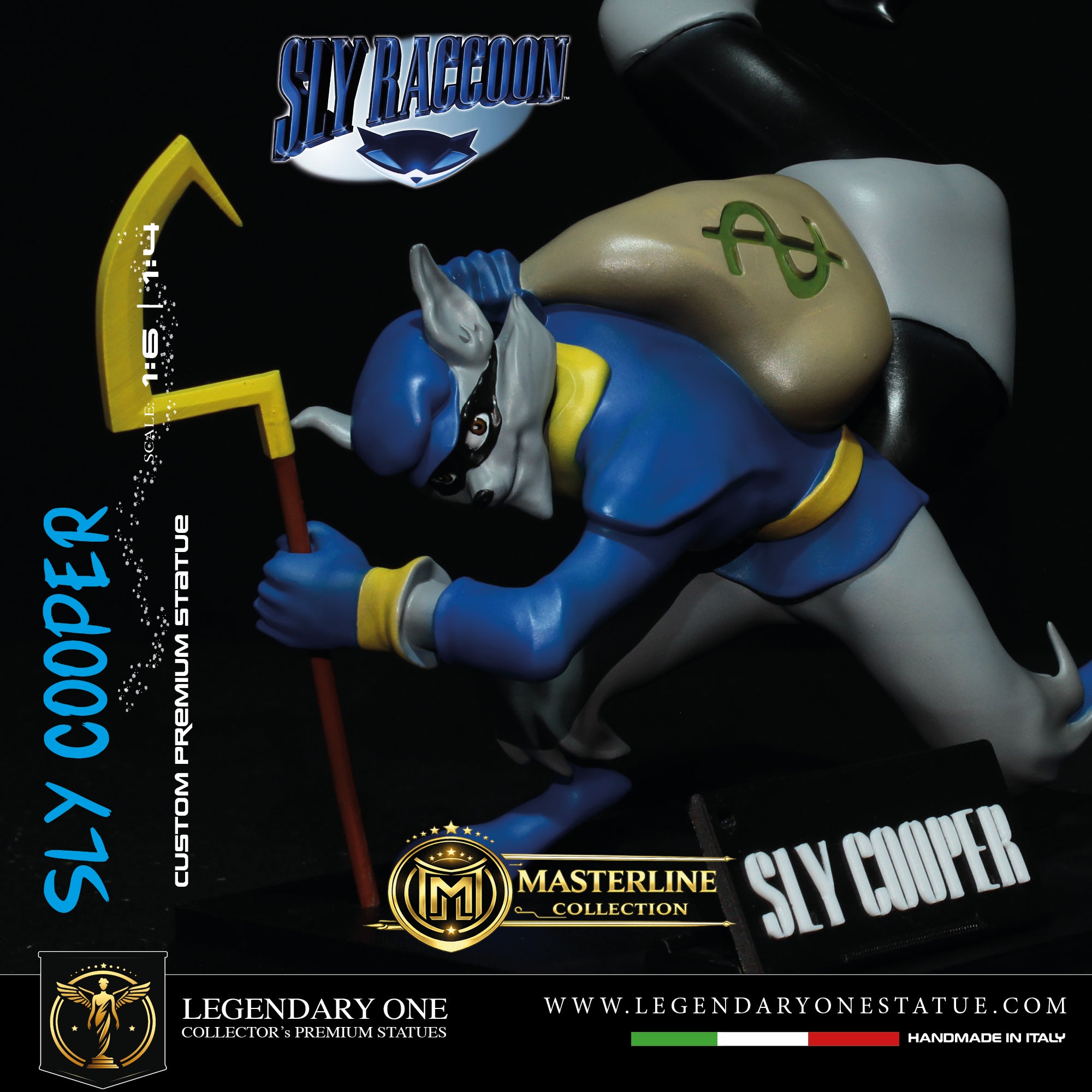 Sly Cooper Statua da collezione - Sly Cooper Figure esclusiva Real Game Color - scala 1:6
