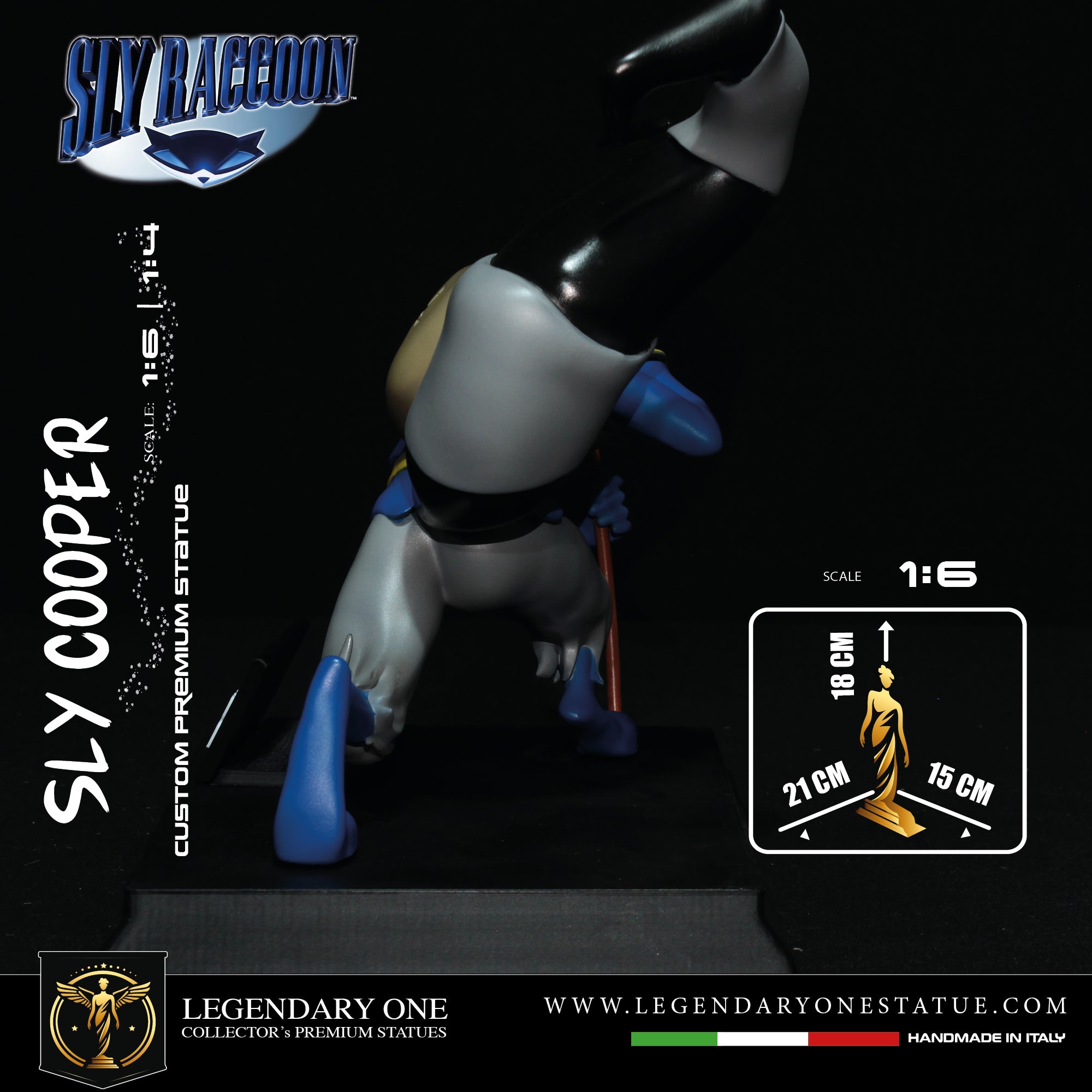 Sly Cooper Statua da collezione - Sly Cooper Figure esclusiva Real Game Color - scala 1:6