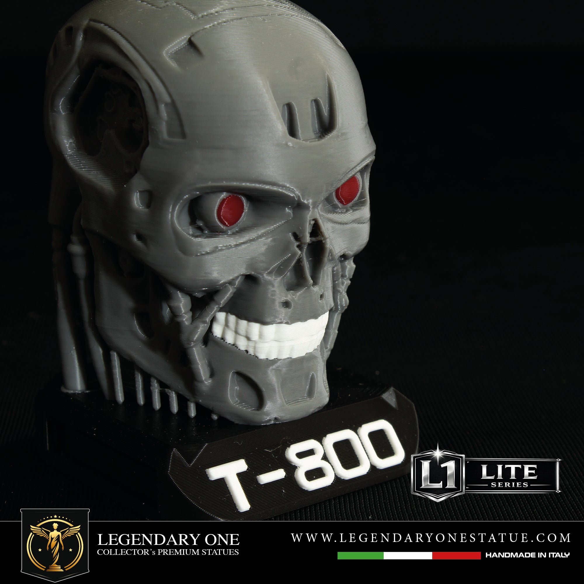 Terminator T-800 head Figure - Terminator Arnold Schwarzenegger Statua da Collezione