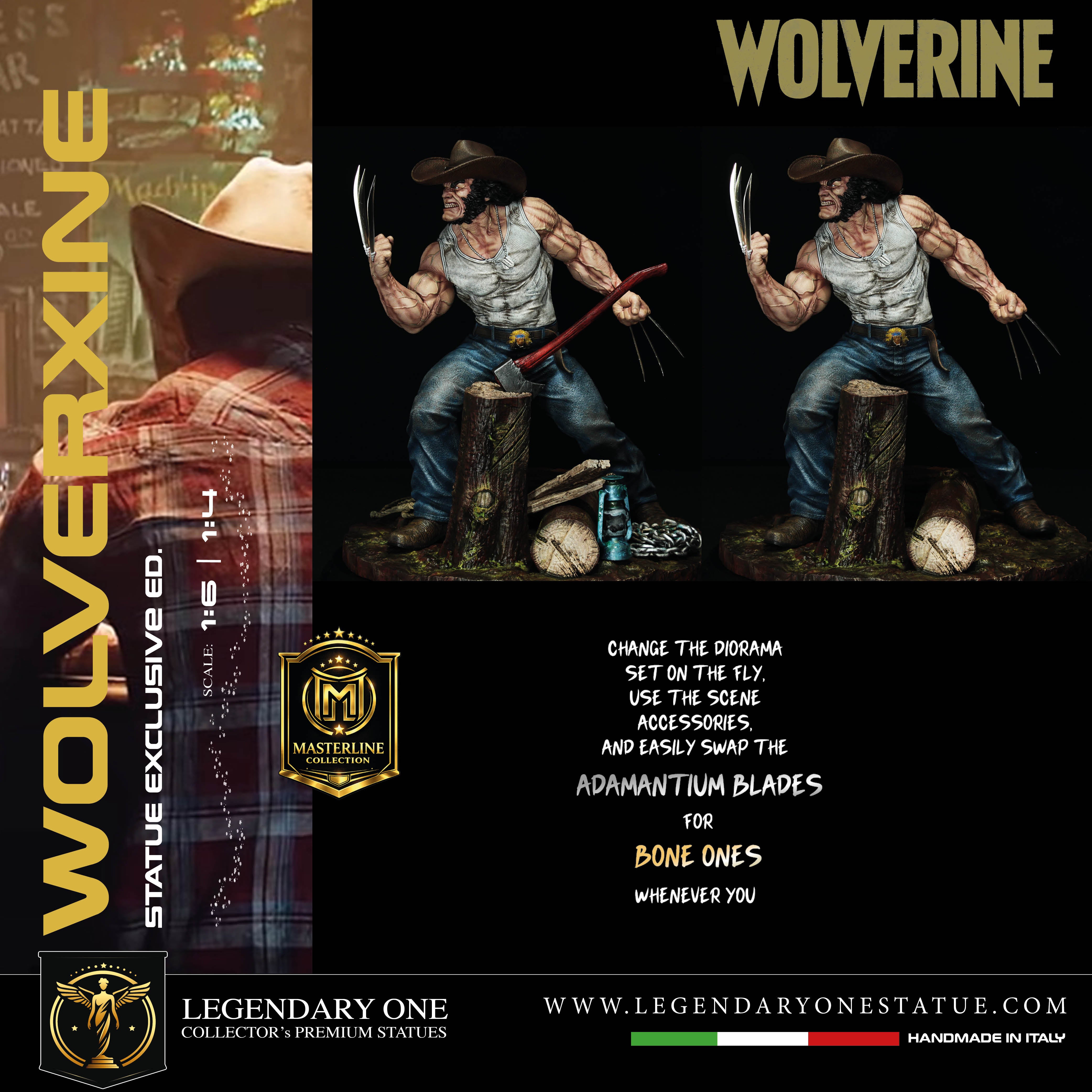 Wolverine Statua da collezione Esclusiva | Masterline Collection - Real Game Color | Scale 1:4 & 1:6