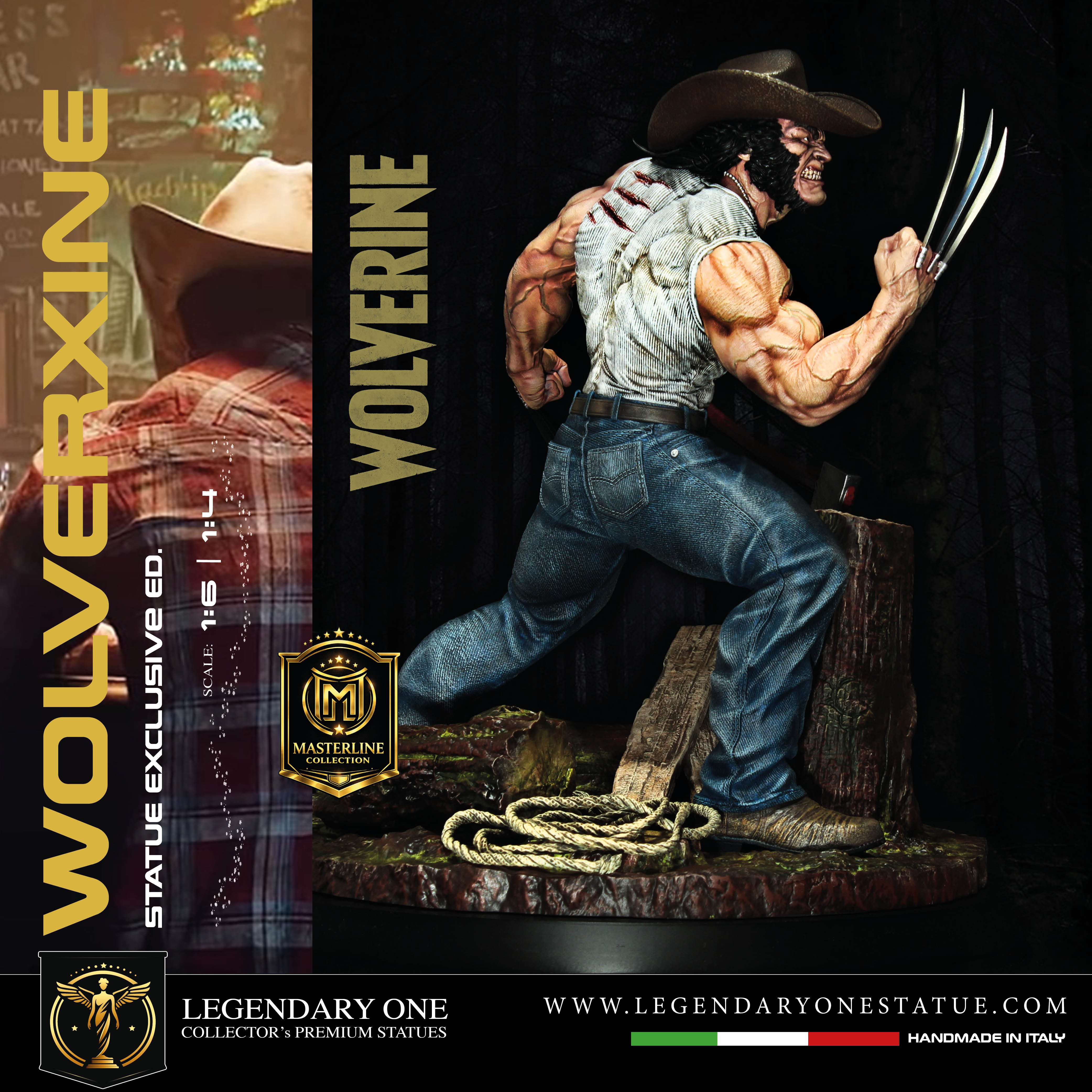 Wolverine Statua da collezione Esclusiva | Masterline Collection - Real Game Color | Scale 1:4 & 1:6
