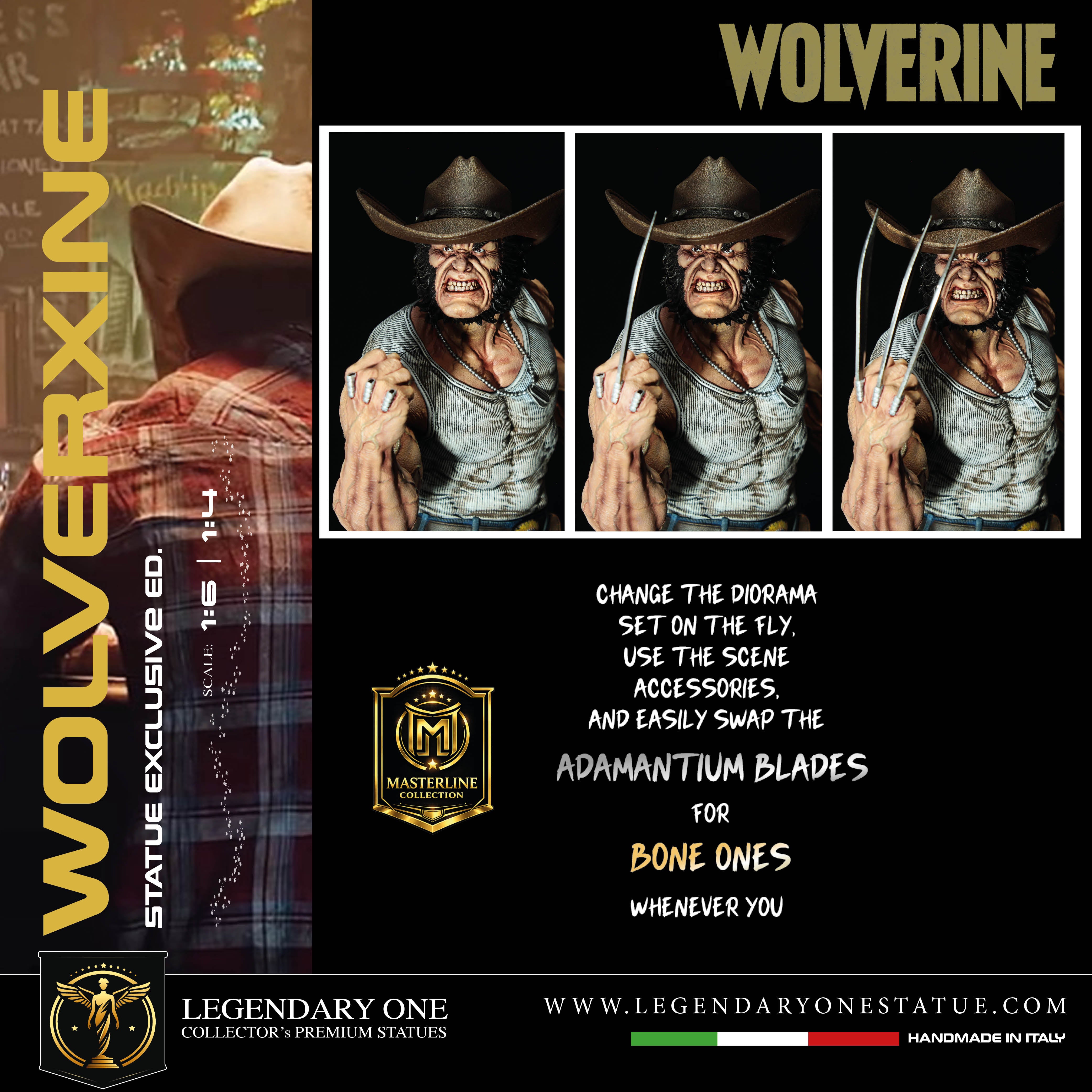 Wolverine Statua da collezione Esclusiva | Masterline Collection - Real Game Color | Scale 1:4 & 1:6