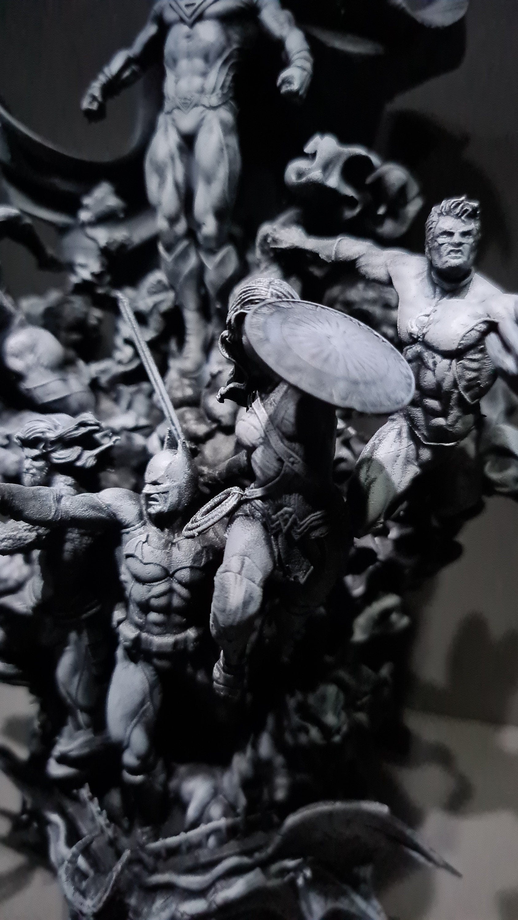 Justice League Diorama da collezione - DC Comics Figure effetto fumo - scala 1:4