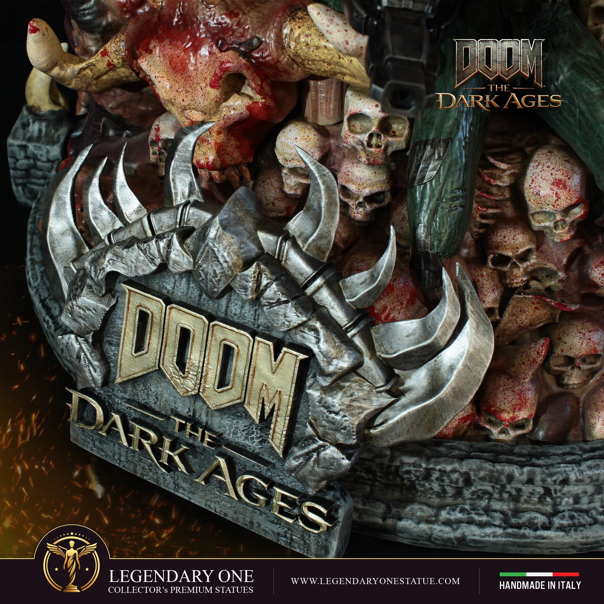 DOOM The Dark Ages Statua da Collezione Esclusiva - Limited Edition con Scudo Rotante - scala 1:4