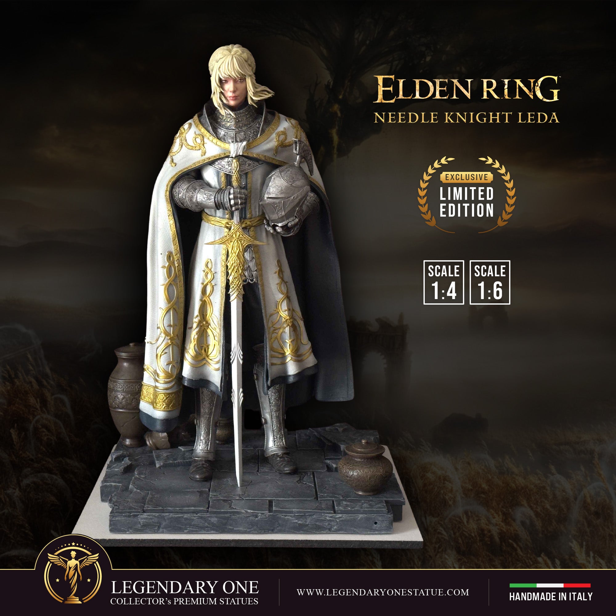 Needle Knight Leda Statua da Collezione - Elden Ring Figure Real Game Color - scala 1:6/1:4