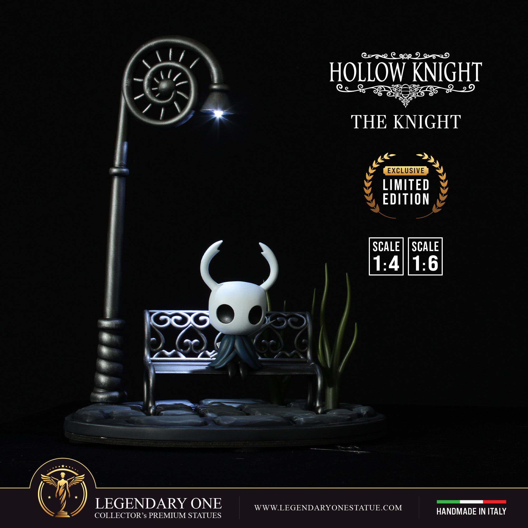 The Knight Statua da collezione – Hollow Knight Figure Esclusiva con Lampione LED – scala 1:4