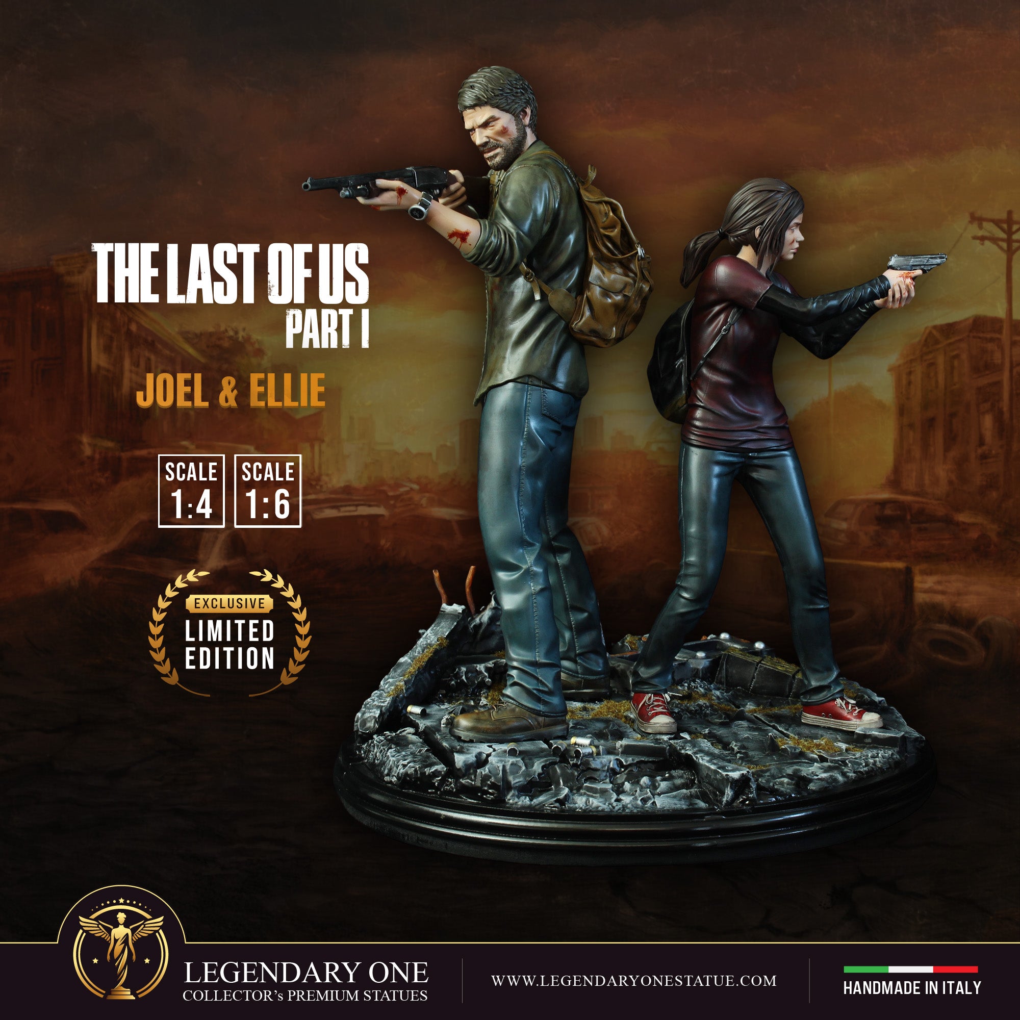 The Last Of US Statua da collezione Esclusiva - Ellie & Joel Figure Limited Edition - scala 1:4