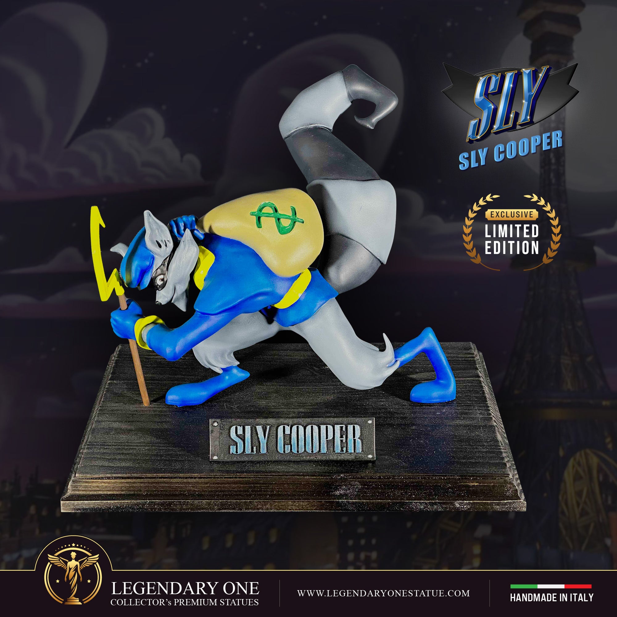 Sly Cooper Statua da collezione - Sly Cooper Figure esclusiva Real Game Color - scala 1:6