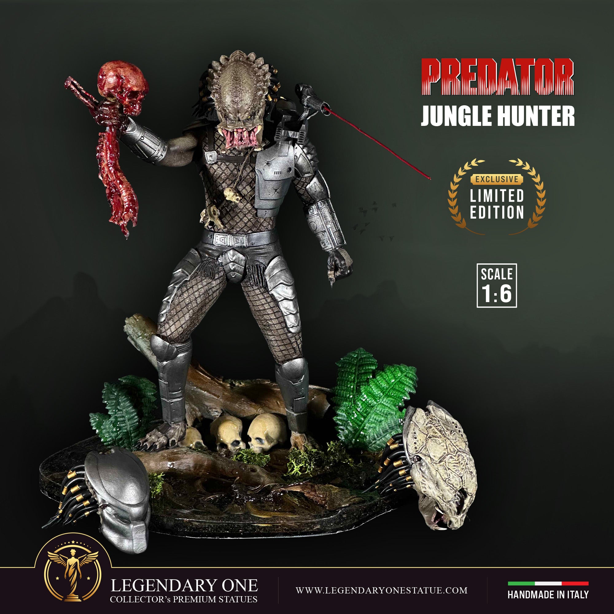 Predator Jungle Hunter Action Figure da collezione esclusiva - Alien Diorama - scala 1:6