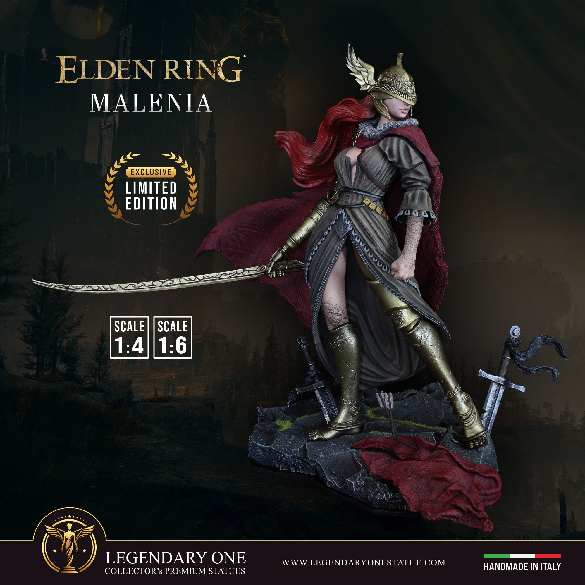 Malenia Statua da Collezione - Elden Ring Figure Real Game Color - Blade of Miquella scala 1:4