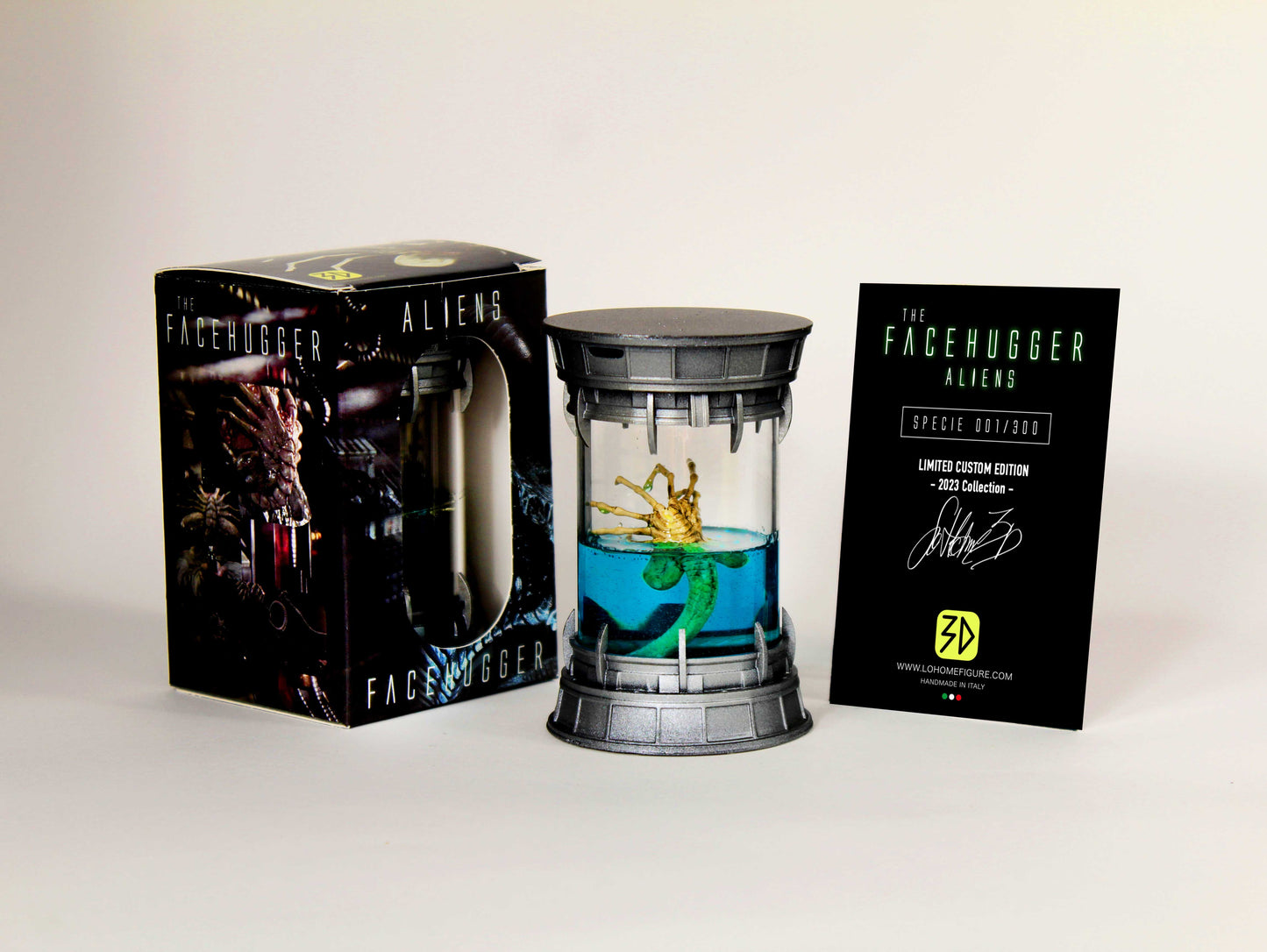 Alien FaceHugger Capsula Figure Collection - Capsula alien Action Figure con scatola e targa Limited Edition per collezionisti, idea regalo