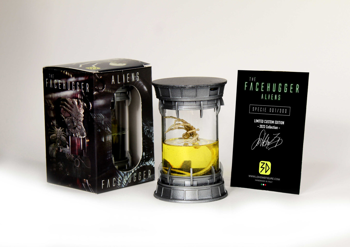 Alien FaceHugger Capsula Figure Collection - Capsula alien Action Figure con scatola e targa Limited Edition per collezionisti, idea regalo