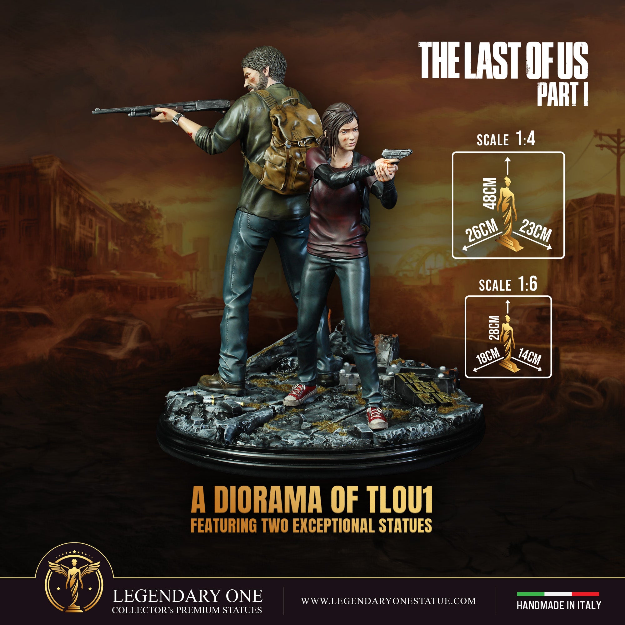 The Last Of US Statua da collezione Esclusiva - Ellie & Joel Figure Limited Edition - scala 1:4