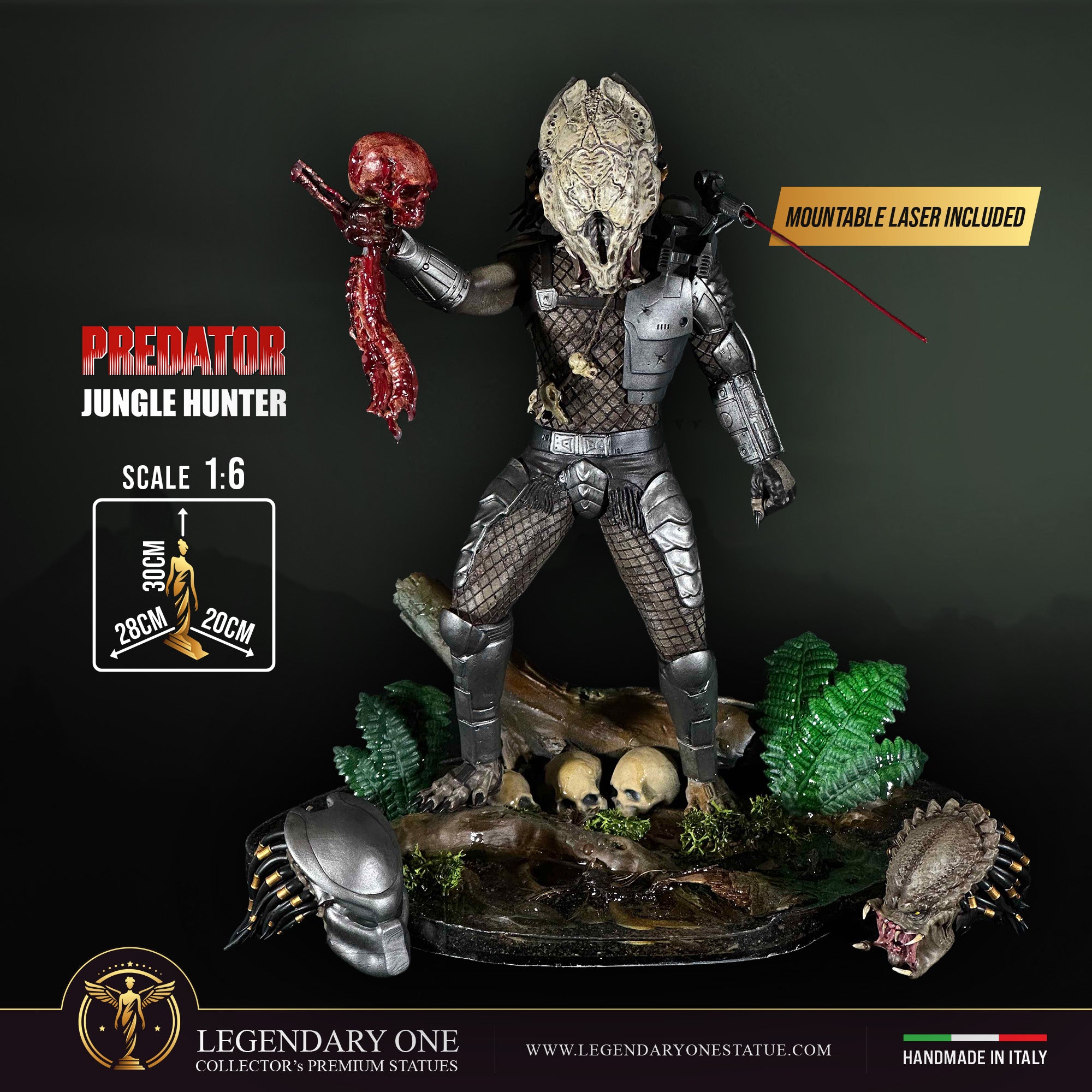 Predator Jungle Hunter Action Figure da collezione esclusiva - Alien Diorama - scala 1:6