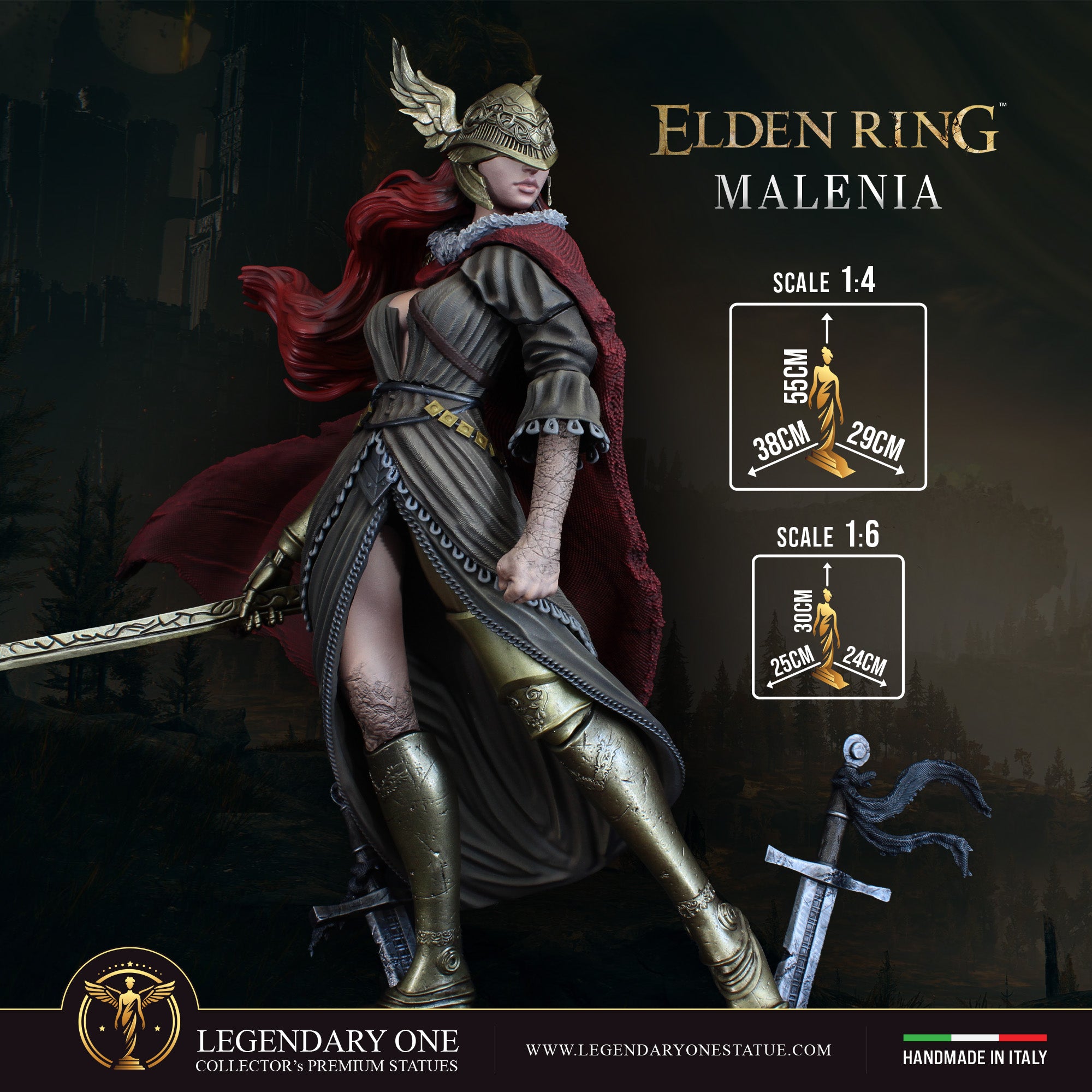 Malenia Statua da Collezione - Elden Ring Figure Real Game Color - Blade of Miquella scala 1:4
