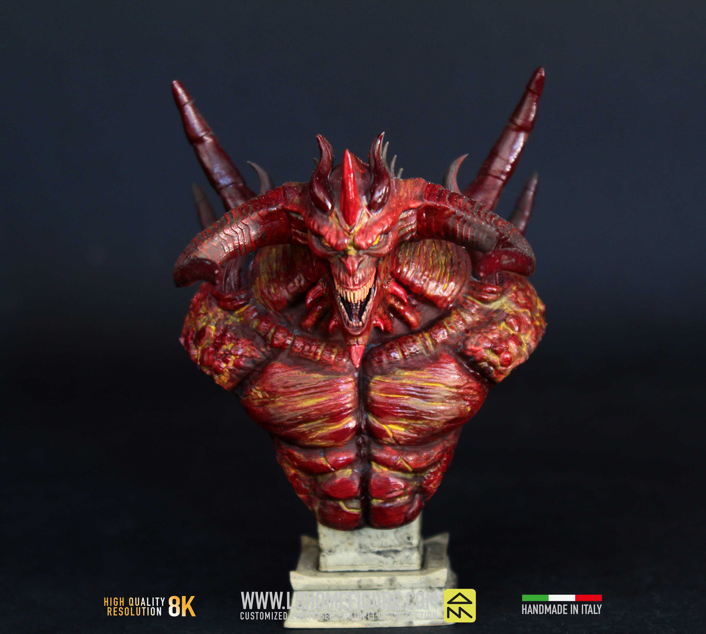 Diablo 4 Figure, statua da collezione di Mephisto personaggio di Diablo, Action Figure di Diablo Mephisto Figurine, 12k Made in Italy