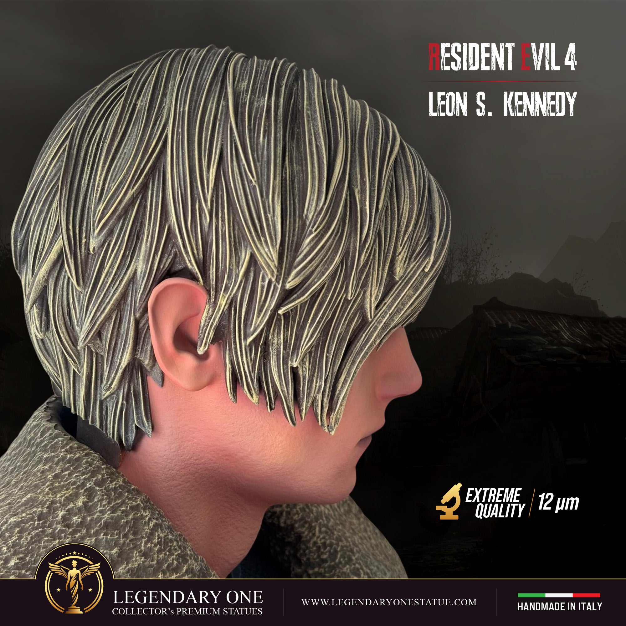 Leon Scott Kennedy Statua da collezione - Resident Evil 4 Figure esclusiva Real Game Color - scala 1:1