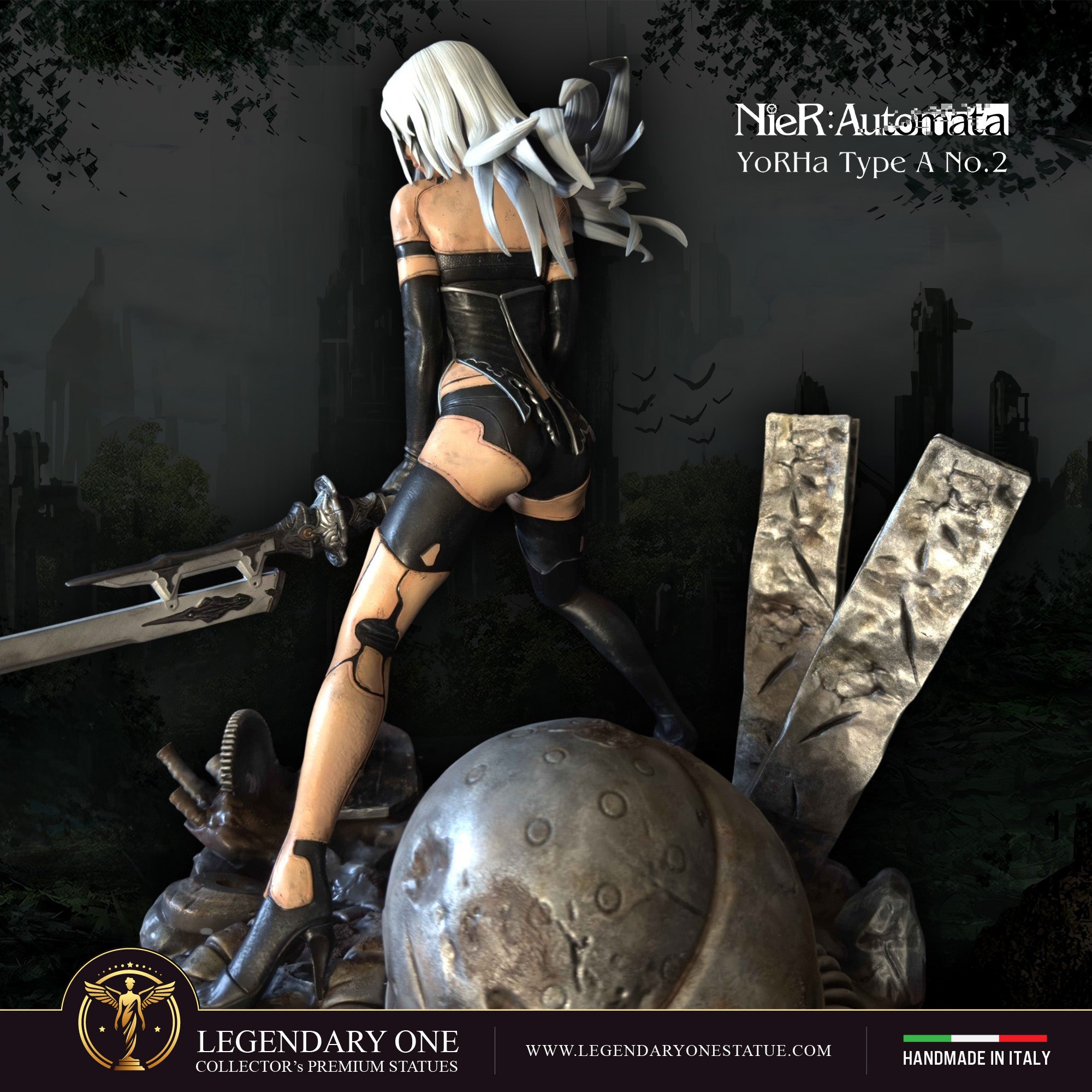 A2 Statua da collezione - NieR:Automata Figure esclusiva - YoRHa Real Game Color - scala 1:6/1:4