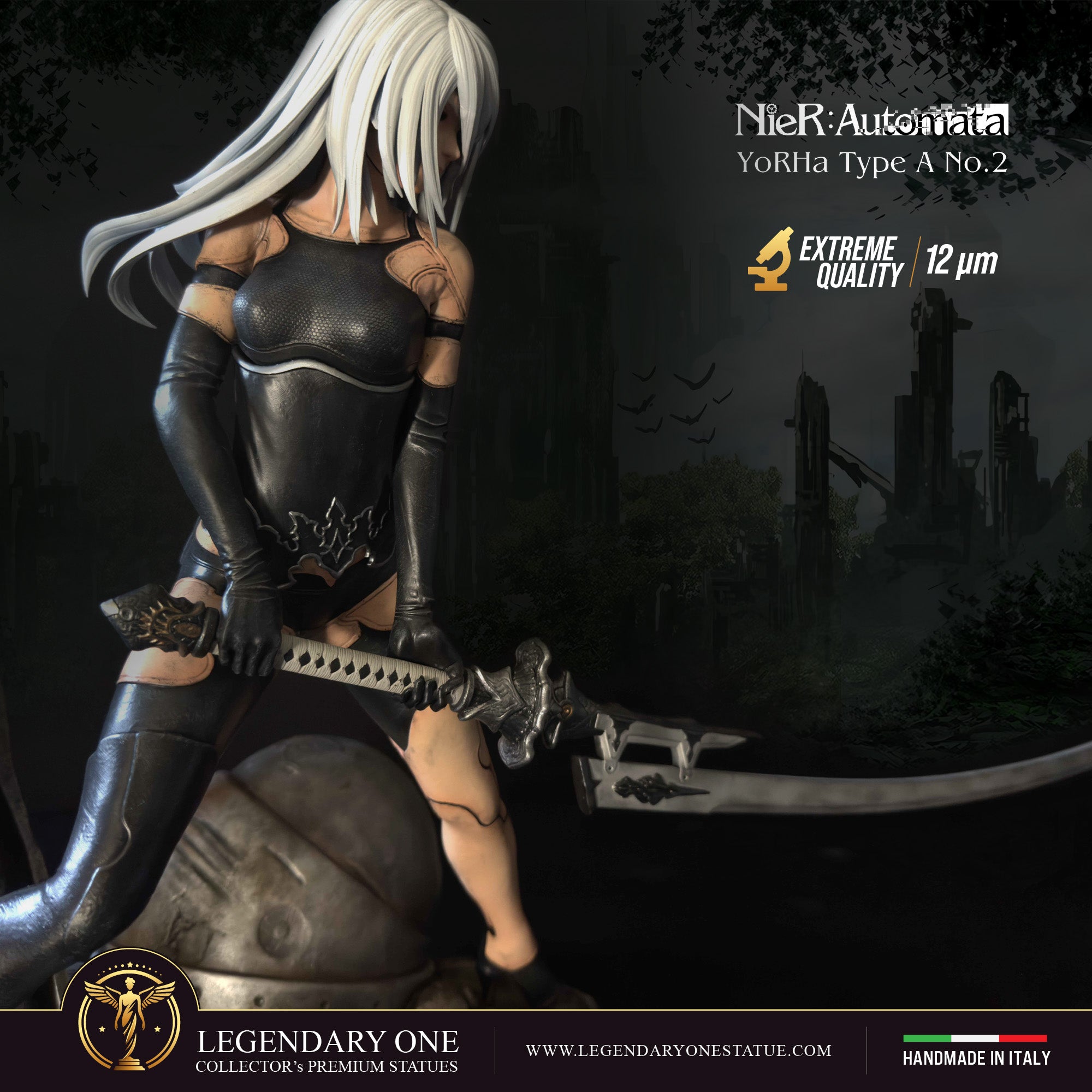 A2 Statua da collezione - NieR:Automata Figure esclusiva - YoRHa Real Game Color - scala 1:6/1:4
