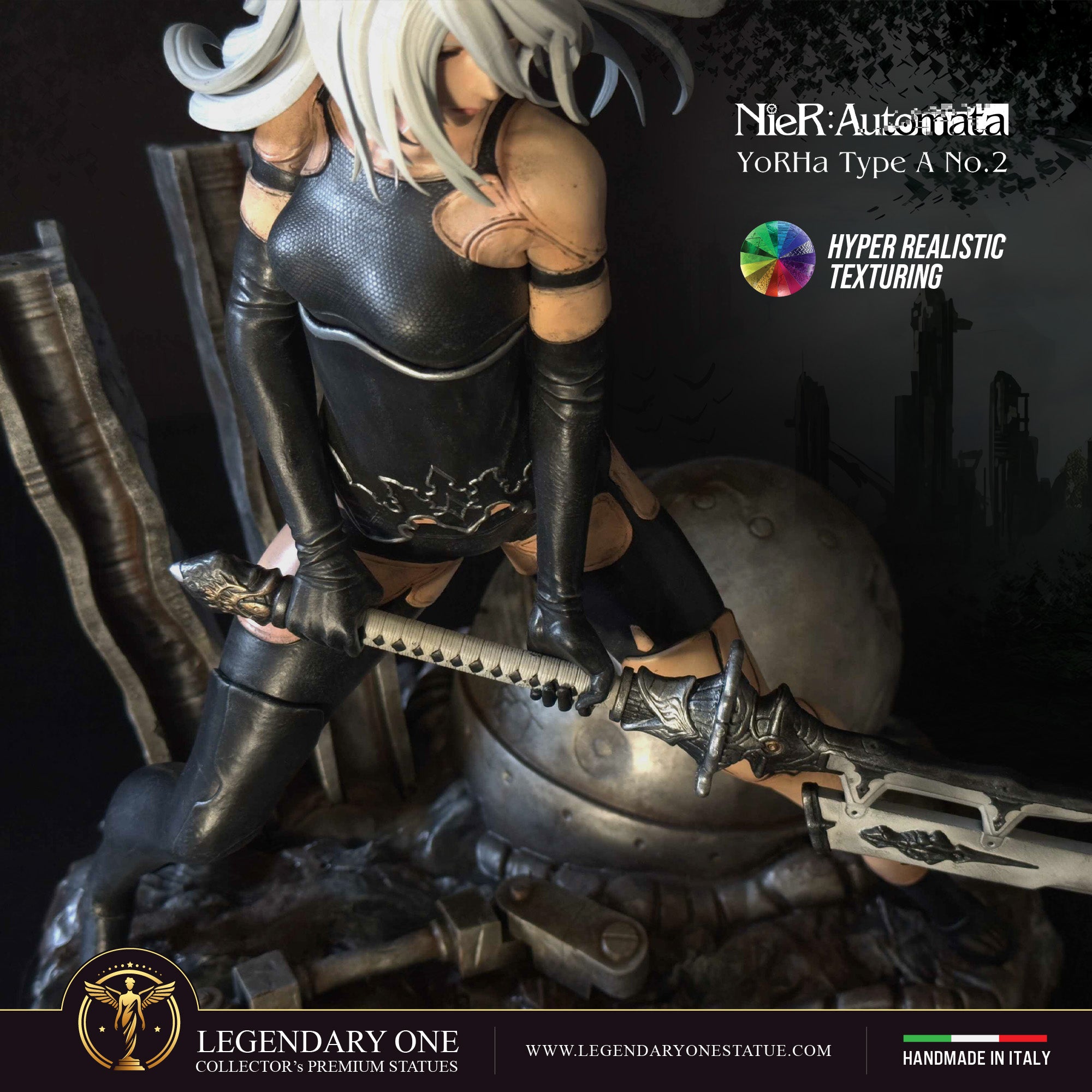 A2 Statua da collezione - NieR:Automata Figure esclusiva - YoRHa Real Game Color - scala 1:6/1:4