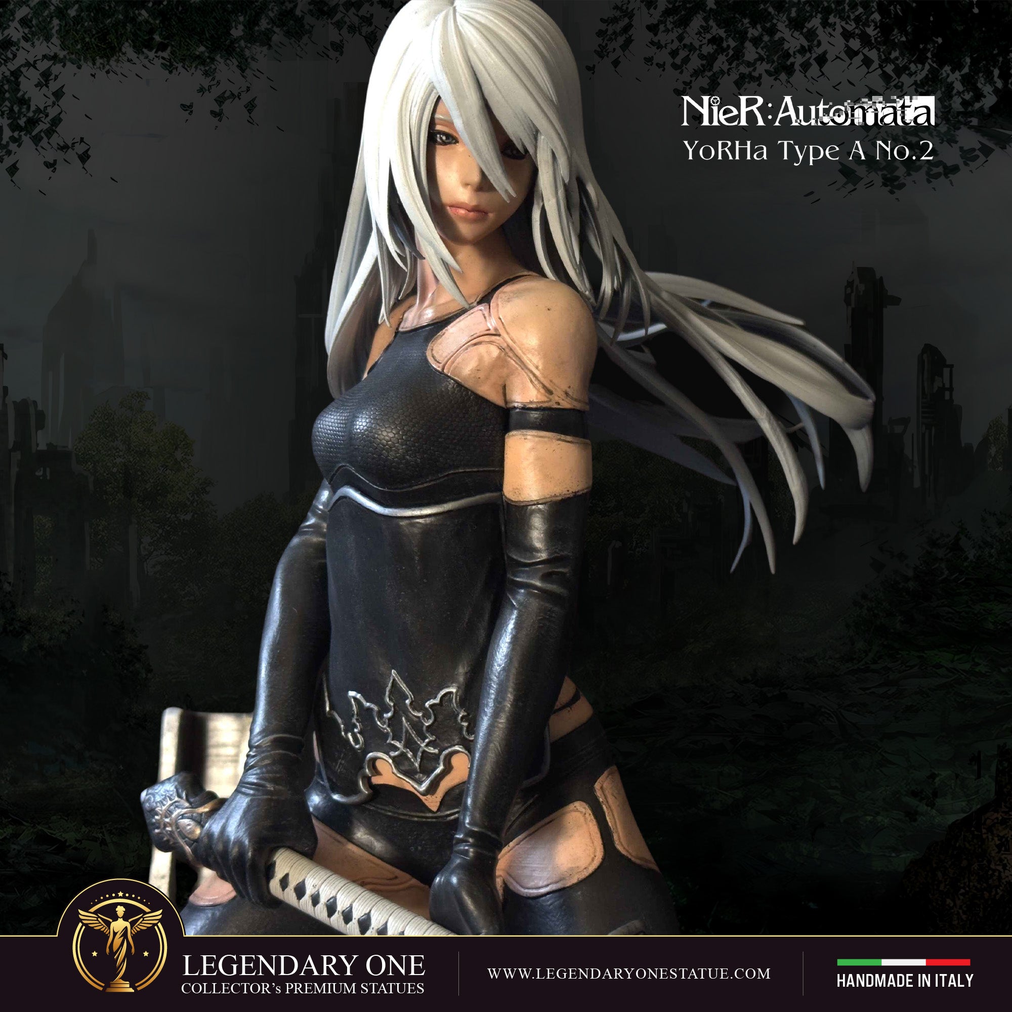 A2 Statua da collezione - NieR:Automata Figure esclusiva - YoRHa Real Game Color - scala 1:6/1:4