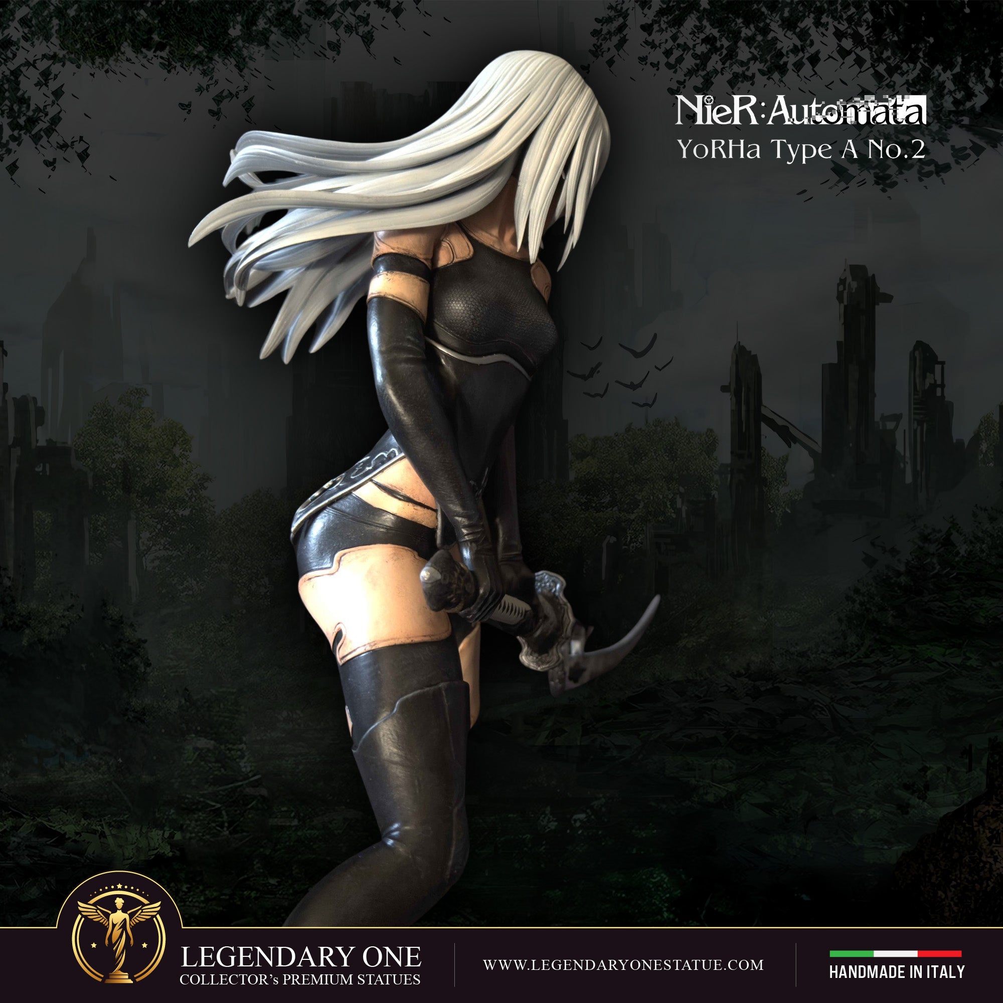 A2 Statua da collezione - NieR:Automata Figure esclusiva - YoRHa Real Game Color - scala 1:6/1:4