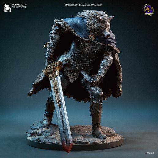 Blaidd the Half-Wolf Elden Ring statua da collezione IceBreaker Series