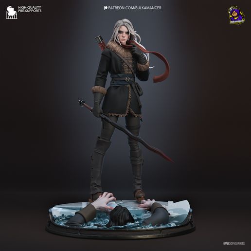 Ciri The Witcher statua da collezione IceBreaker Series