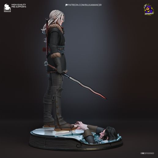 Ciri The Witcher statua da collezione IceBreaker Series