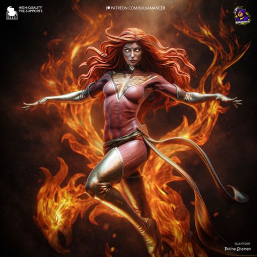 Dark Phoenix Marvel statua da collezione IceBreaker Series