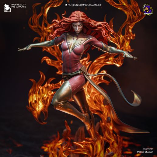 Dark Phoenix Marvel statua da collezione IceBreaker Series