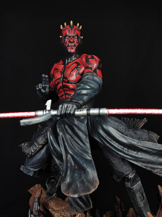 Action Figure Darth Maul, Statua Darth Maul da 32 cm, Darth Maul statua da collezione, dettagli incredibili, Action Figure esclusiva Made in Italy