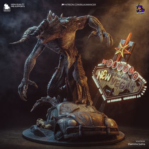 Deathclaw Fallout statua da collezione IceBreaker Series