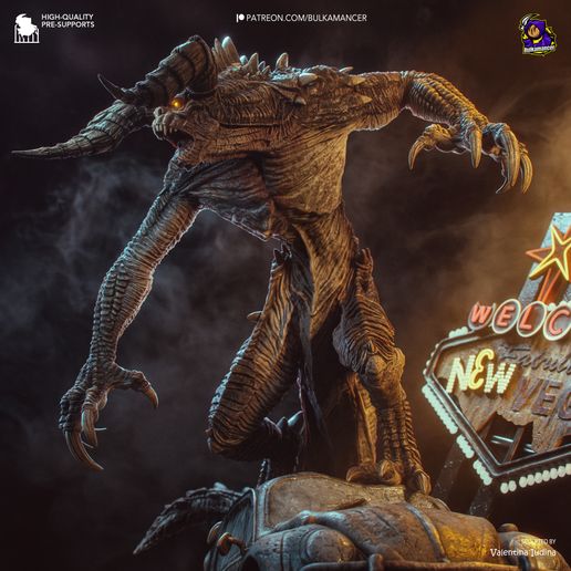 Deathclaw Fallout statua da collezione IceBreaker Series