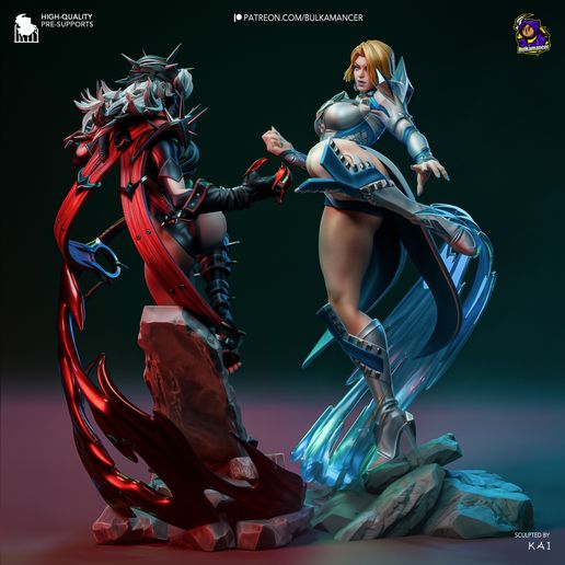 Emma Frost vs Malice Marvel Rivals statua da collezione IceBreaker Series