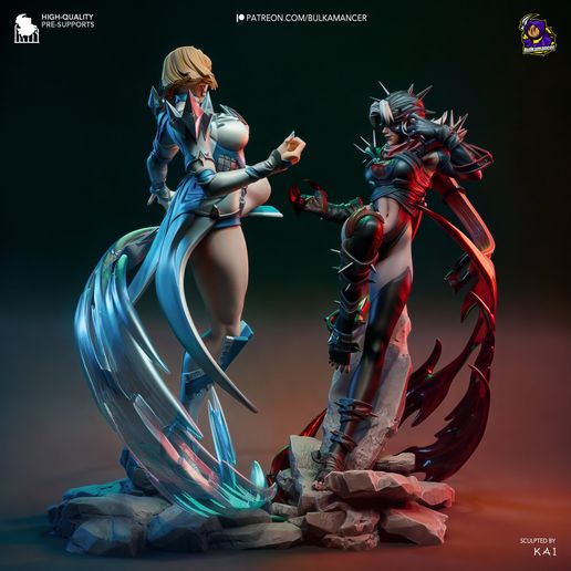 Emma Frost vs Malice Marvel Rivals statua da collezione IceBreaker Series