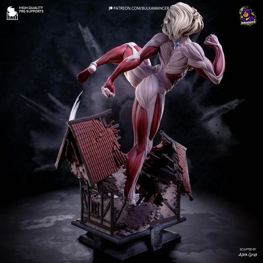 Female Titan Attack on Titan statua da collezione IceBreaker Series
