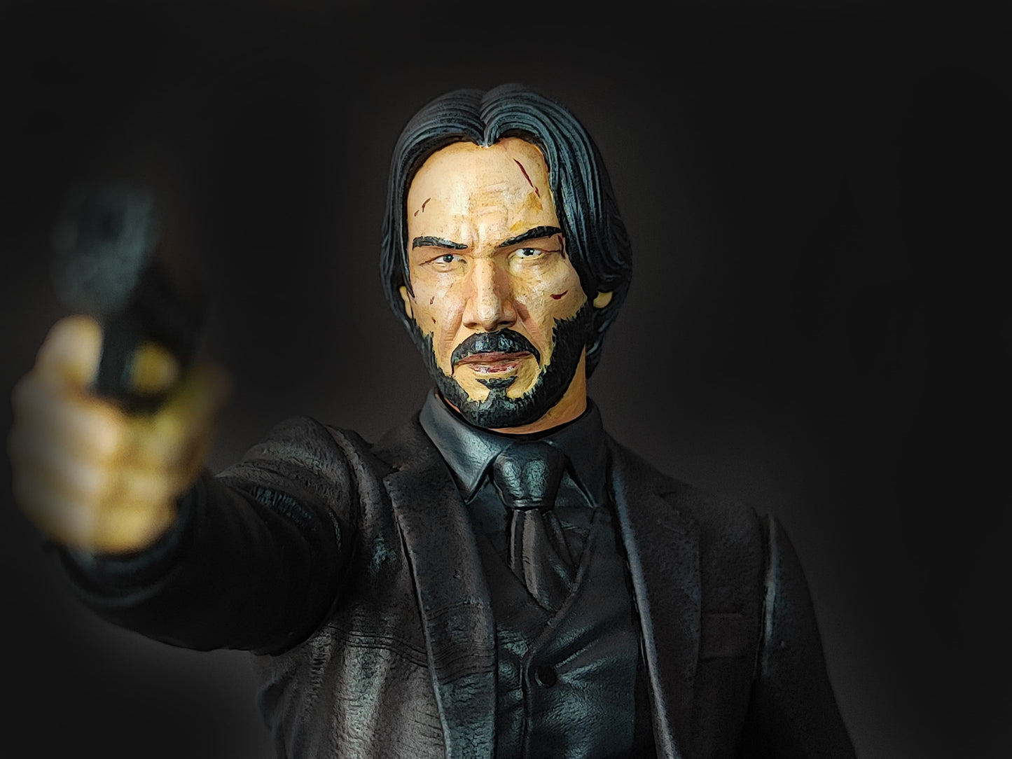 Action Figure John Wick, Statua John Wick da 32 cm, John Wick statua da collezione, dettagli incredibili, Action Figure esclusiva Made in Italy