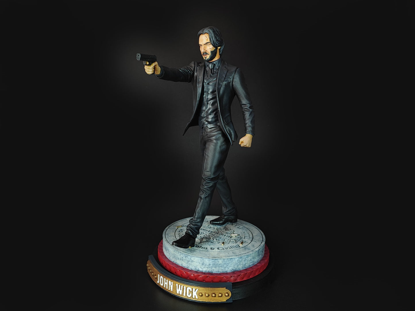 Action Figure John Wick, Statua John Wick da 32 cm, John Wick statua da collezione, dettagli incredibili, Action Figure esclusiva Made in Italy