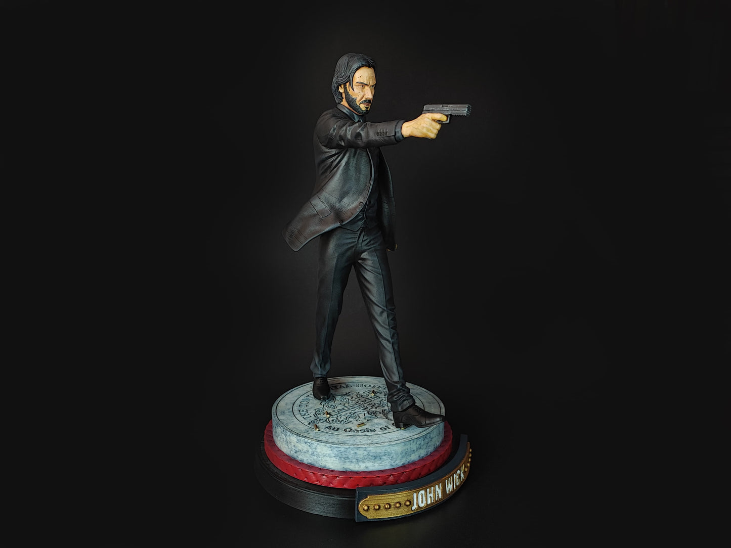 Action Figure John Wick, Statua John Wick da 32 cm, John Wick statua da collezione, dettagli incredibili, Action Figure esclusiva Made in Italy