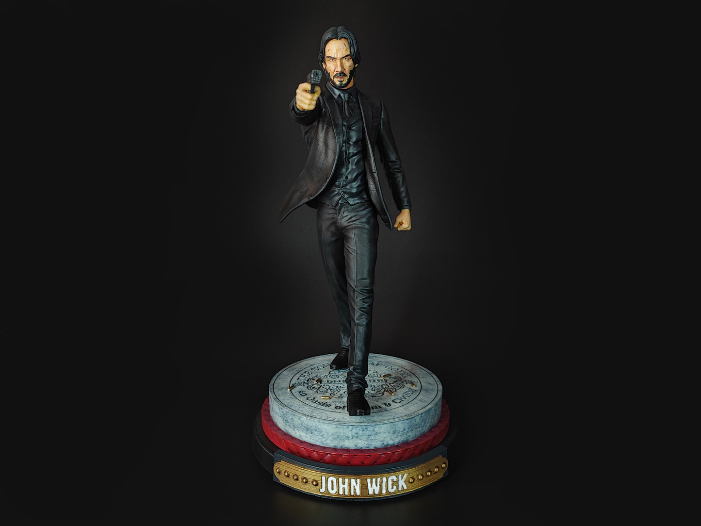 Action Figure John Wick, Statua John Wick da 32 cm, John Wick statua da collezione, dettagli incredibili, Action Figure esclusiva Made in Italy