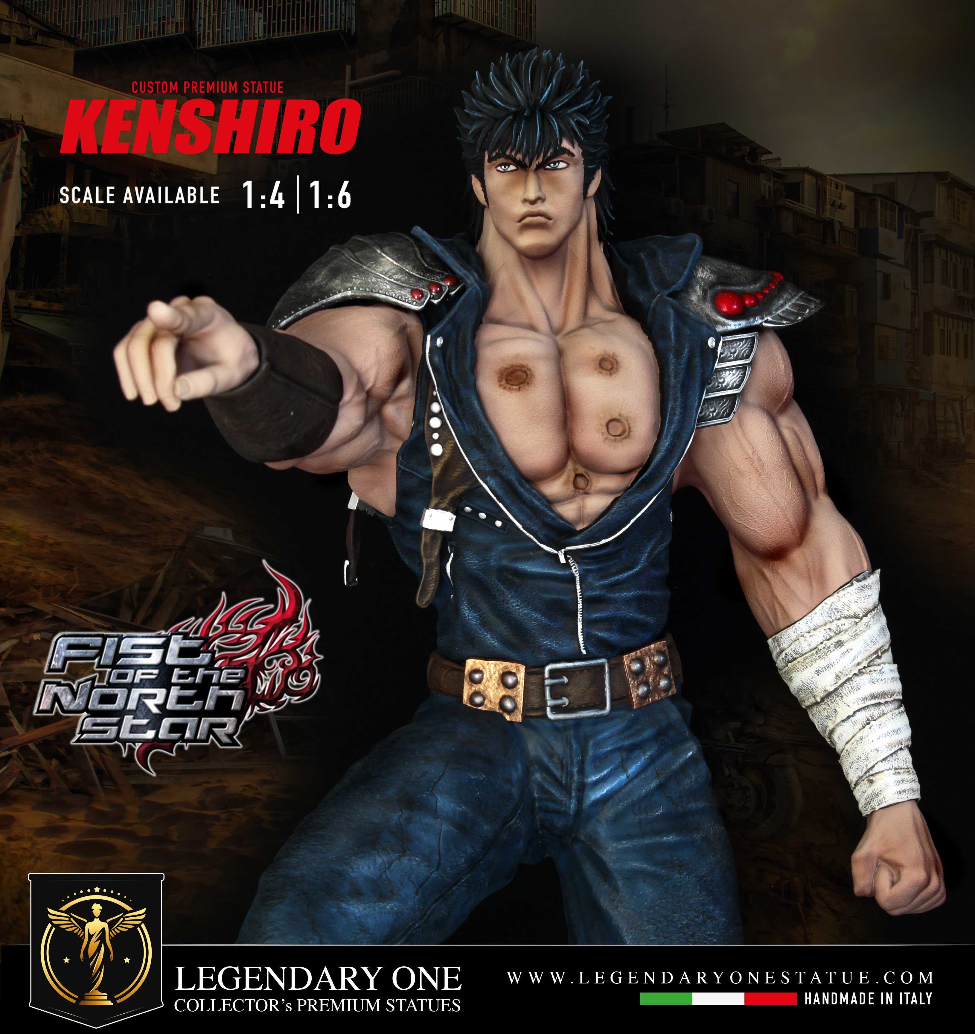 Kenshiro Extreme Edition Statua da Collezione Esclusiva – Ken il Guerriero (Hokuto no Ken) Fist of the North Star Figure - Limited Edition scala 1:4