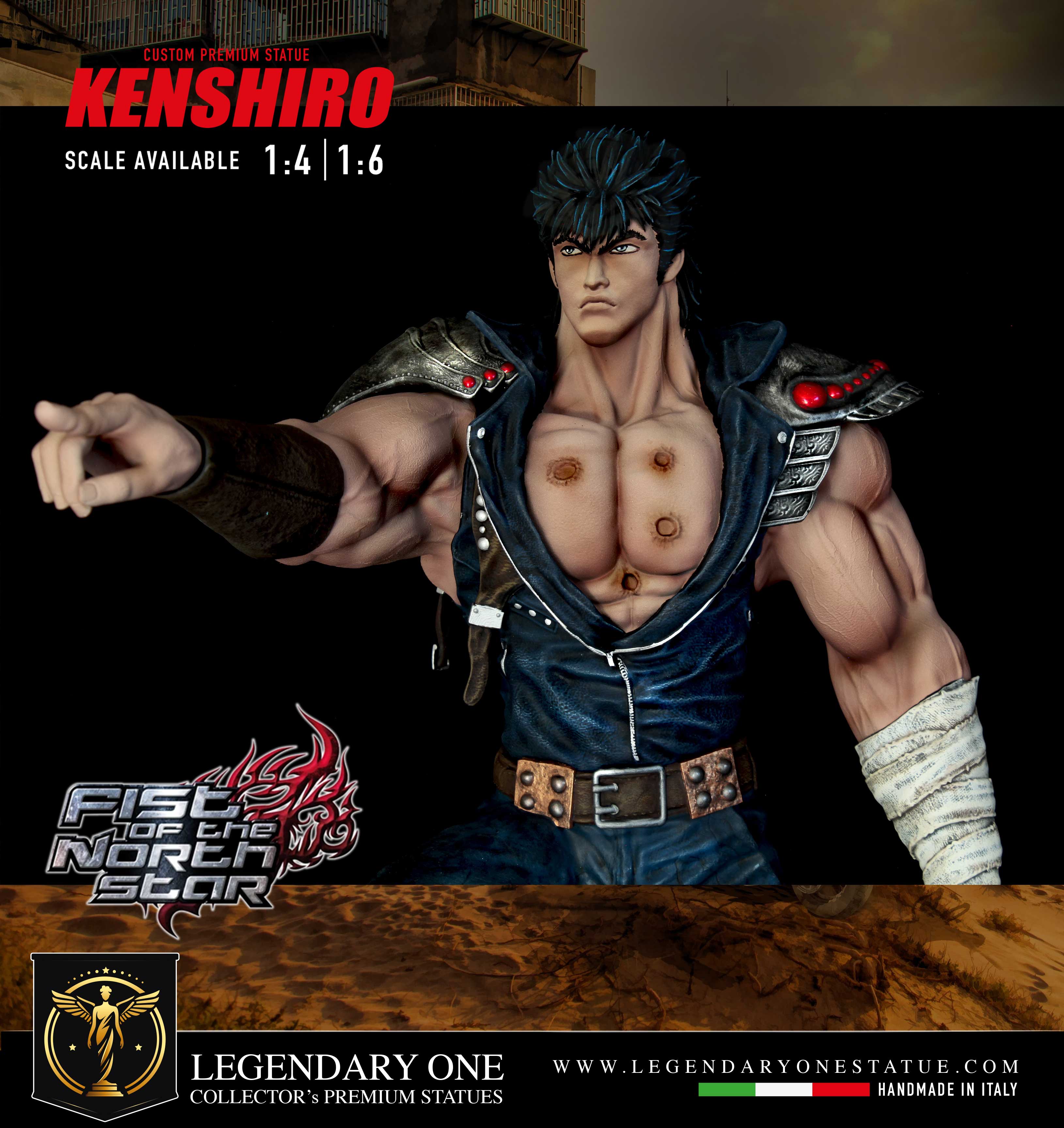 Kenshiro Extreme Edition Statua da Collezione Esclusiva – Ken il Guerriero (Hokuto no Ken) Fist of the North Star Figure - Limited Edition scala 1:4