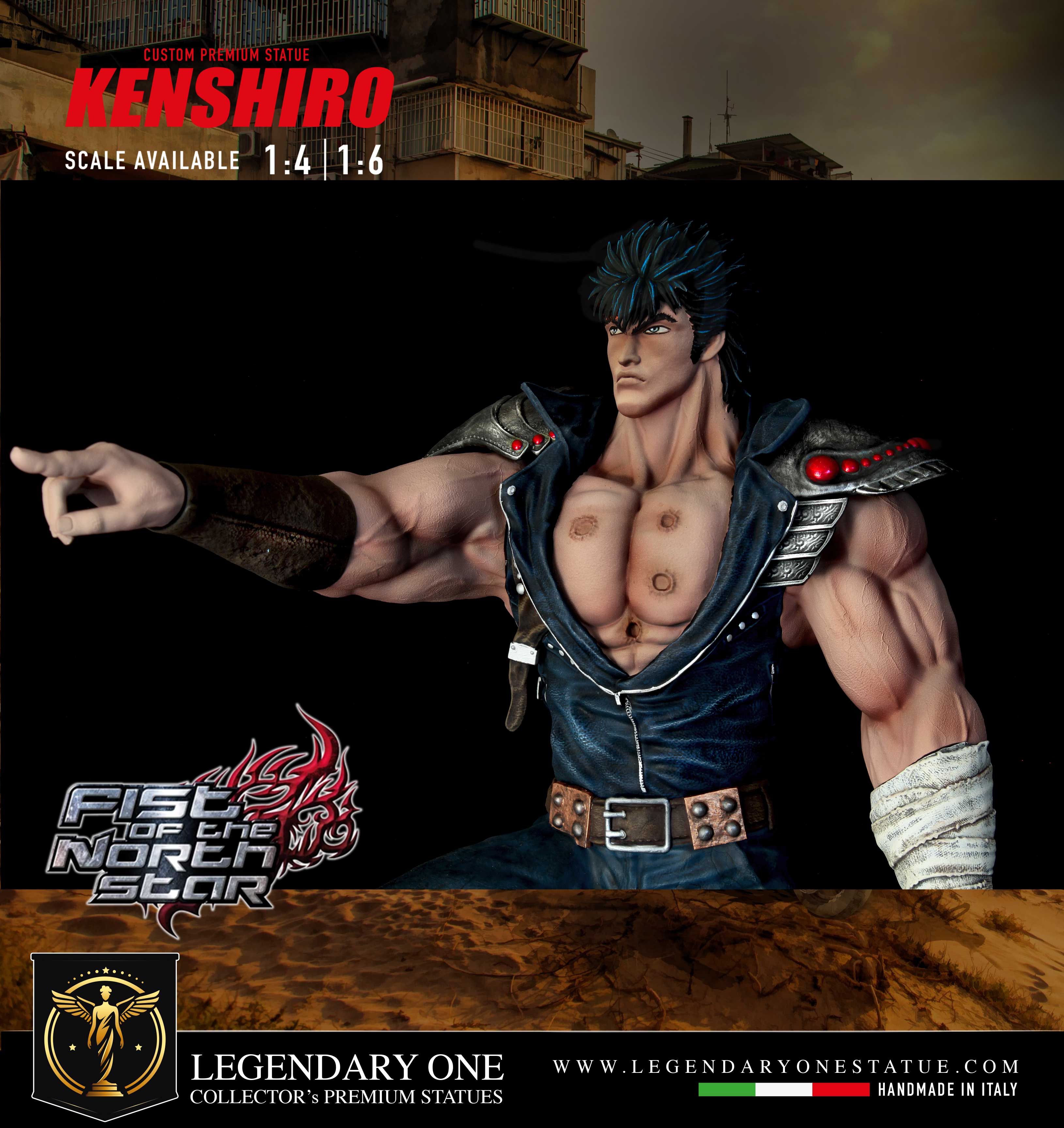 Kenshiro Extreme Edition Statua da Collezione Esclusiva – Ken il Guerriero (Hokuto no Ken) Fist of the North Star Figure - Limited Edition scala 1:4