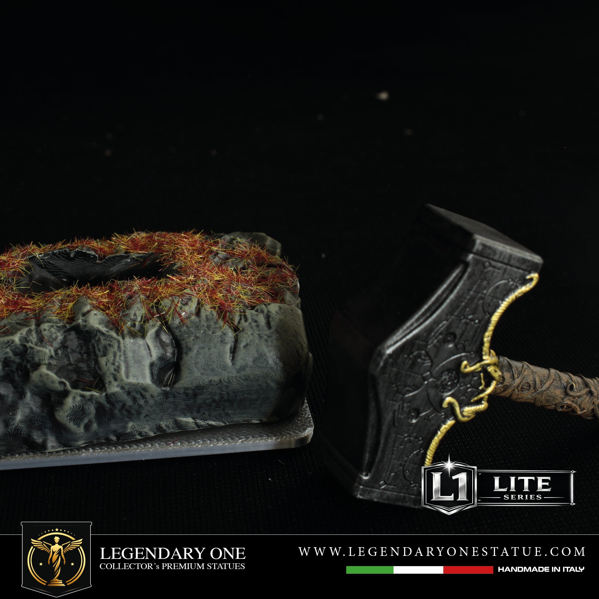 Mjölnir Hammer Figure - God of War Ragnarok Statua da Collezione