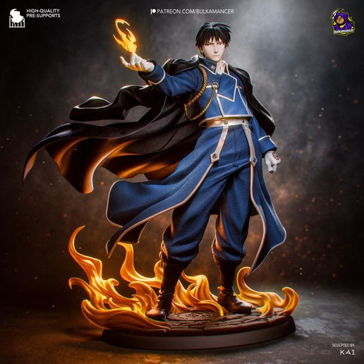 Roy Mustang Fullmetal Alchemist statua da collezione IceBreaker Series